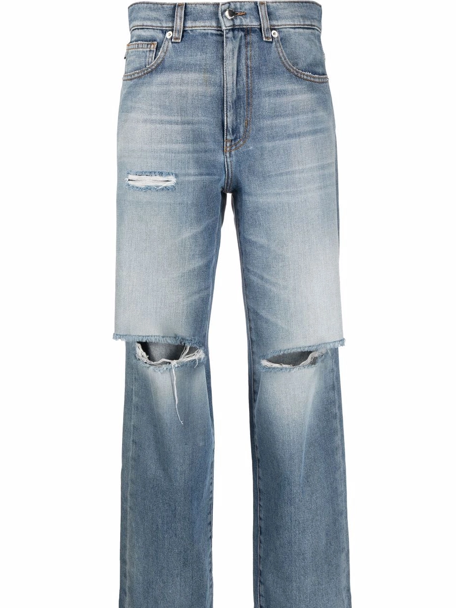 distressed jeans straight-leg Love Women Moschino 0427